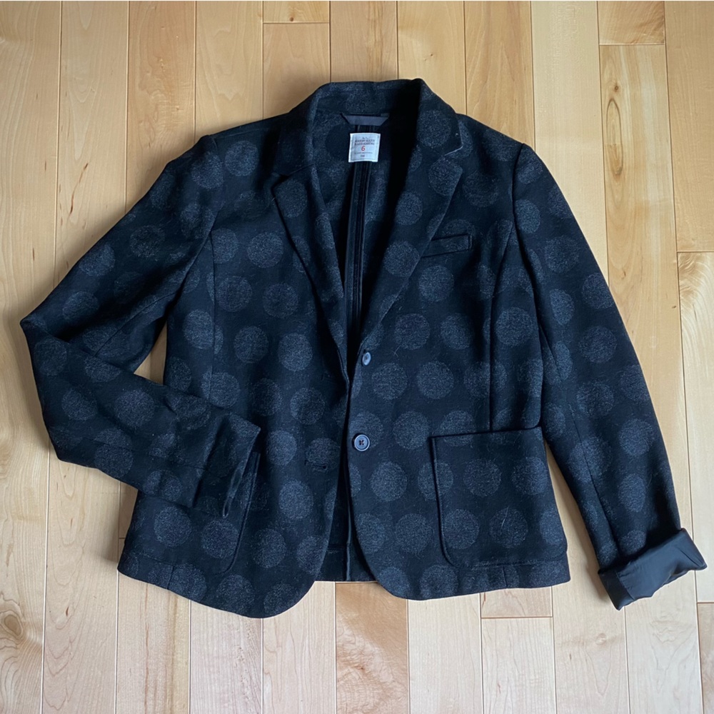 Gap wool-blend polka dot academy blazer